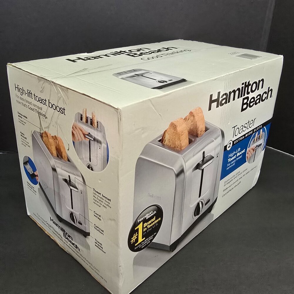 Hamilton Beach 2 Slice Toaster Stainless Steel New In Box